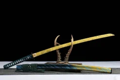 Alternative view of Azure Void Beckons - Hand Forged 1045 Carbon Steel Katana Sword