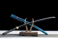 Crane Among Pines - Hand Forged 1045 Carbon Steel Katana Sword