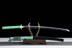 Alternative view of Spring Thunder - Hand Forged 1045 Carbon Steel Katana Sword