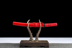 Alternative view of Karmic Fire - Hand Forged 1045 Carbon Steel Wakizashi Sword