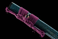 Alternative view of Azure Deep Gold - Hand Forged 1065 Carbon Steel Katana Sword