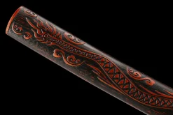Alternative view of Crimson Sky Dragon - Hand Forged 1065 Carbon Steel Katana Sword