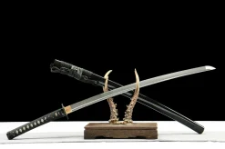 Alternative view of Ember's End - Hand Forged 1065 Carbon Steel Katana Sword