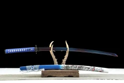 Alternative view of Frost Shadow - Hand Forged 1065 Carbon Steel Katana Sword