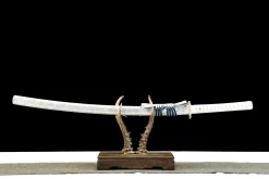 Alternative view of White Jade - Hand Forged 1065 Carbon Steel Katana Sword