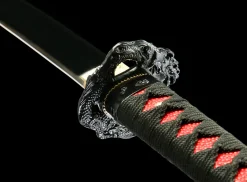 Alternative view of Crimson Eclipse - Hand Forged 65Mn Spring Steel Katana Sword