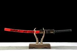 Scarlet Phantom - Hand Forged 65Mn Spring Steel Katana Sword