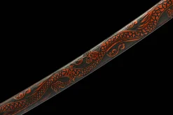 Alternative view of Dark Night Slash - Hand Forged Carbon Steel Katana Sword