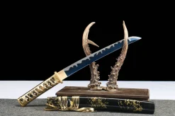 Alternative view of Torn Silk - Hand Forged Carbon Steel Wakizashi Sword