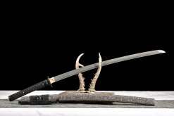 Dark Gold Shadow Break - Hand Forged Damascus Steel Katana Sword