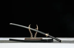 Alternative view of Night Edge - Hand Forged Damascus Steel Katana Sword