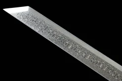 Alternative view of Damascus Iron - Hand Forged Damascus Steel Chinese Dao Sword