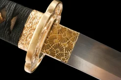Alternative view of Ink Jade - Hand Forged Damascus Steel Tanto Sword