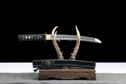 Alternative view of Burning Night - Hand Forged High Carbon Steel Wakizashi Sword