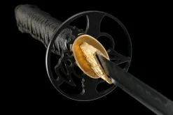 Alternative view of Golden Plume - Hand Forged T10 Tool Steel Wakizashi Sword