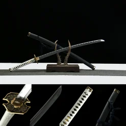Alternative view of Enma (刀) - Hand Forged 1045 Carbon Steel Katana Sword