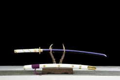 Alternative view of White Celestial - Hand Forged 1045 Carbon Steel Katana Sword
