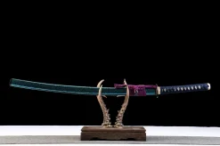 Azure Deep Gold - Hand Forged 1065 Carbon Steel Katana Sword