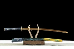 Alternative view of Ice and Flame - Hand Forged 1065 Carbon Steel Katana Sword