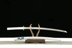 Alternative view of White Jade - Hand Forged 1065 Carbon Steel Katana Sword
