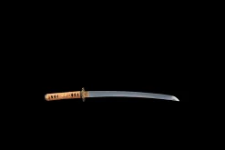 Alternative view of Compassion's Crossing - Hand Forged 1065 Carbon Steel Wakizashi Sword