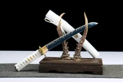Sunken Jade - Hand Forged 1045 Carbon Steel Tanto Sword