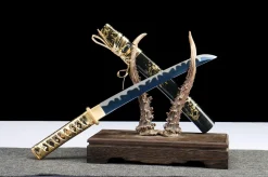 Alternative view of Torn Silk - Hand Forged 1045 Carbon Steel Tanto Sword
