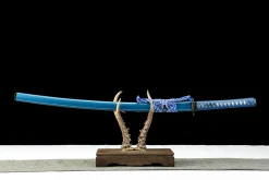 Azure Current - Hand Forged Damascus Steel Katana Sword