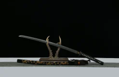 Alternative view of Blossom Moon - Hand Forged Damascus Steel Katana Sword