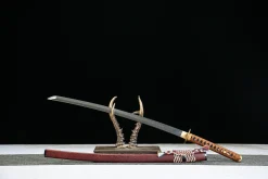 Alternative view of Flame Edge - Hand Forged Damascus Steel Katana Sword