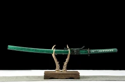 Teal Wave - Hand Forged Damascus Steel Katana Sword