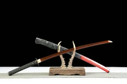 Alternative view of Tsukuyomi - Hand Forged Damascus Steel Katana Sword