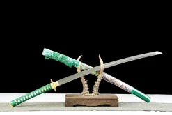 Alternative view of Wind Strike Tiger - Hand Forged Clay-Tempered Damascus Steel Katana Sword
