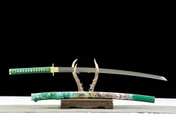 Wind Strike Tiger - Hand Forged Clay-Tempered Damascus Steel Katana Sword