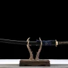 Black Gold Blue Silk - Hand Forged T10 Tool Steel Katana Sword