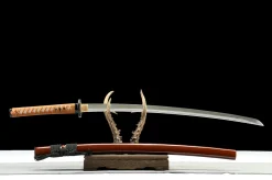 Alternative view of Brown Gleam - Hand Forged T10 Tool Steel Katana Sword