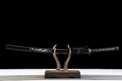 Deep Ocean Gold Thread - Hand Forged T10 Tool Steel Katana Sword