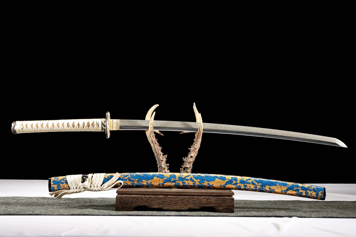 Frost Blossom Drifting Cloud - Hand Forged T10 Tool Steel Katana Sword - Image 11