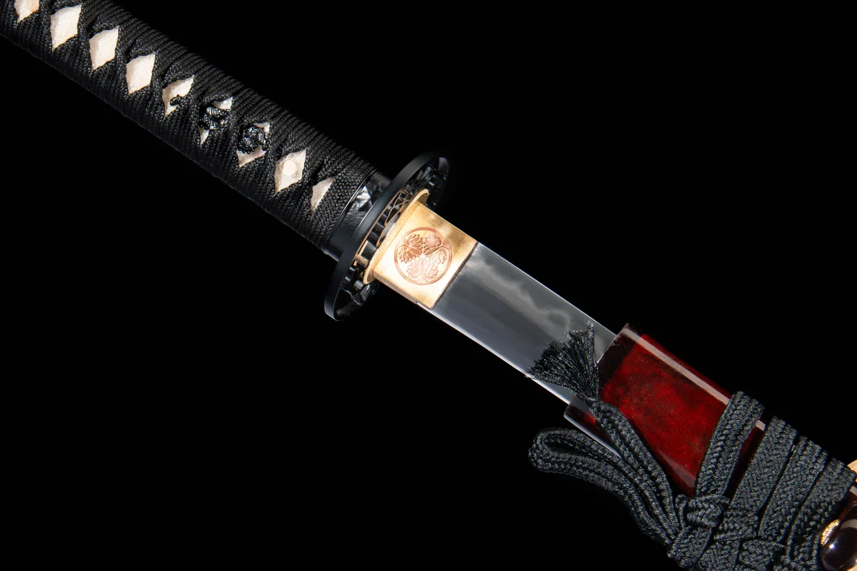 Red Wheel Flower - Hand Forged T10 Tool Steel Katana Sword