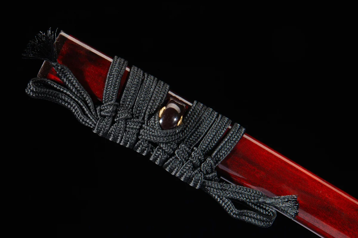 Red Wheel Flower - Hand Forged T10 Tool Steel Katana Sword - Image 9