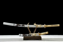 Alternative view of Silver Tide Set - Hand Forged T10 Tool Steel Katana Sword