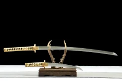 Silver Tide Set - Hand Forged T10 Tool Steel Katana Sword