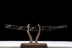 Golden Plume - Hand Forged T10 Tool Steel Wakizashi Sword
